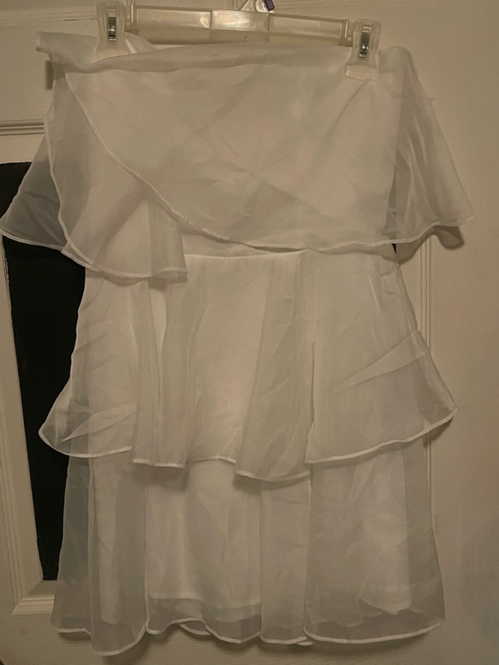 Abercrombie tiered white mini dress